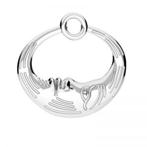 Pendant - moon*sterling silver*ODL-01112 15,5x16,7 mm