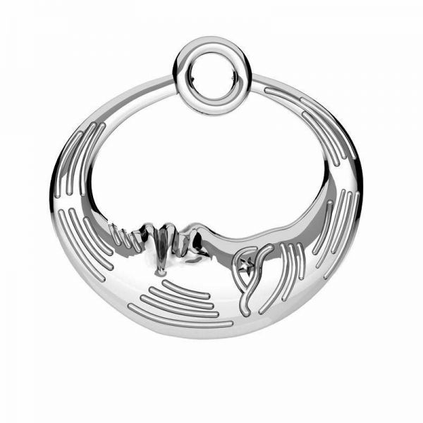 Pendant - moon*sterling silver*ODL-01112 15,5x16,7 mm