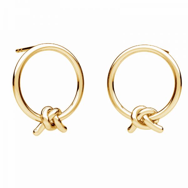 Knot earrings, sterling silver 925, KLS ODL-01077 15,5x17,5 mm