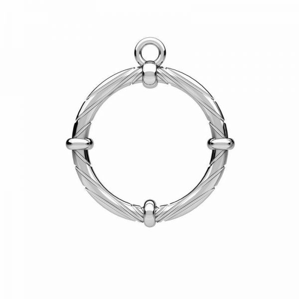 Toggle clasp element*sterling silver 925*ZAM 5  EL A / ODL-01169 20,4x22 mm