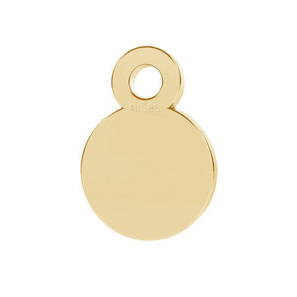 Flower rosette pendant, gold 14K, LKZ14K-50250 - 0,30 5x7 mm