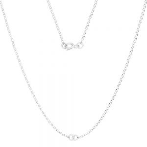 Necklace base, sterling silver 925, ROLO 025/D CHAIN 71 41 cm