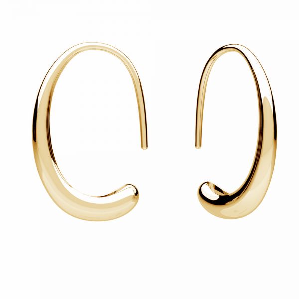 Drop earrings, sterling silver 925, KLS ODL-01222 5,4x19 mm