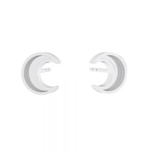 Moon stud earrings, resin base*sterling silver*KLS ODL-01118 4,0x5,0 mm