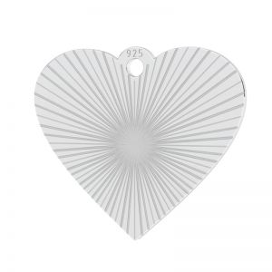Heart pendant, sterling silver 925, LKM-3251 - 0,50 13x15 mm
