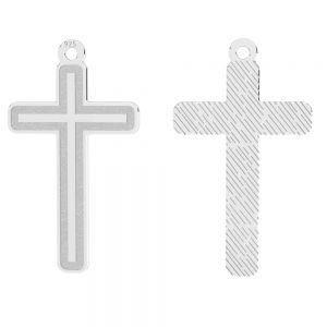 Cross pendant, sterling silver, LKM-3094 - 0,60 13,4x23,1 mm