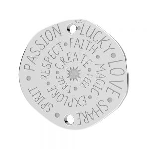 Talisman pendant connector*sterling silver*LKM-3281 - 0,50 18x18 mm