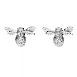 Bumblebee earrings, sterling silver 925, KLS ODL-01150 6,3x10,5 mm
