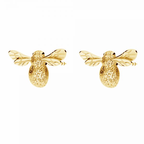 Bumblebee earrings, sterling silver 925, KLS ODL-01150 6,3x10,5 mm