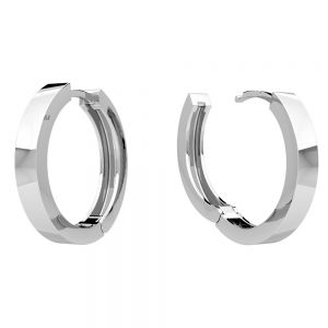 Hoop leverback earrings, streling silver 925, BZO OWS-00289 3x21 mm