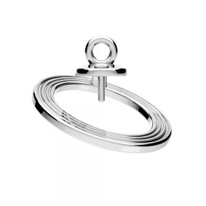 Planet Saturn pendant - setting for pearls*sterling silver 925*OWS-0256 8,4x16,2 mm