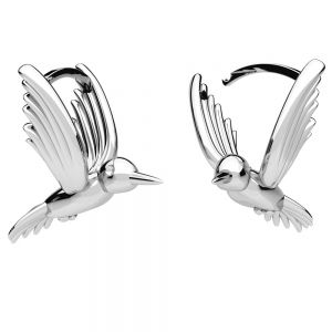 Leverback humming-bird earrings, sterling silver 925*BZK OWS-0314 14x16 mm