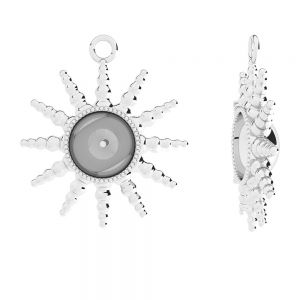 Sun pendant - setting for pearls*sterling silver 925*ODL-01225 21x24 mm