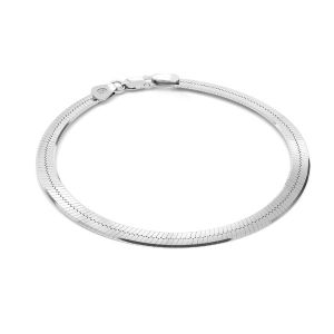 Flat snake bracelet*sterling silver 925*MAG 050 19 cm