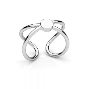 Infinity sign ring*sterling silver*U-RING ODL-01158 11x20 mm