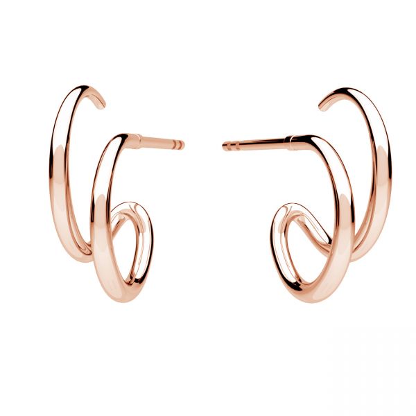 Double circle climber earrings, sterling silver 925, KLS OWS-00494 15x18,5 mm (L+P)