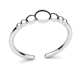 Balls ring - universal size, sterling silver 925, U-RING ODL-01266 4,5x19,5 mm