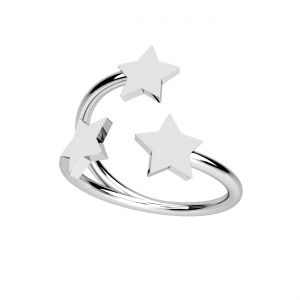 Stars ring - universal size, sterling silver 925, U-RING OWS-00417 15x19,5 mm