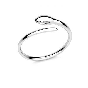 Snake ring - universal size, sterling silver 925, U-RING OWS-00334 6,5x19,5 mm