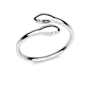 Double snake ring - universal size, sterling silver 925, U-RING OWS-00336 7x19,5 mm
