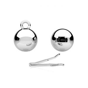 Ball with tongue clasp*sterling silver 925*SET OWS 00511 8x11,2 mm