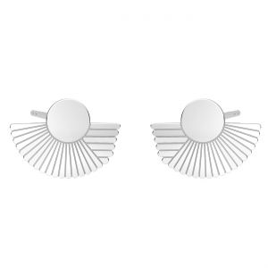 Sun earrings, sterling silver 925, KLS ODL-03305 10x10 mm (L+P)