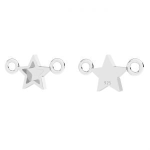 Star pendant connector, resin base*sterling silver*CON-2 ODL-01119 7x14 mm