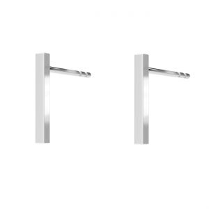 Stick stud earrings, sterling siver 925, KLS 36 1,5x12 mm