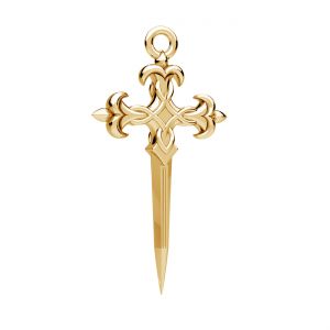 Crucifix dagger pendant*gold 585*ODLZ-00603 14,2x25 mm