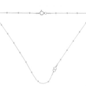Necklace base, sterling silver 925, A 030 PL 2,0 CHAIN 76 45 cm
