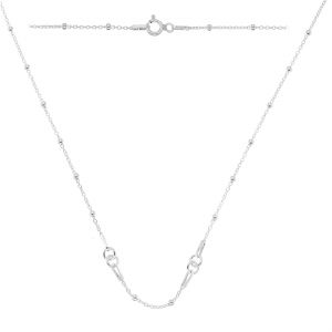 Necklace base, sterling silver 925, A 030 PL 2,0 CHAIN 77 45 cm