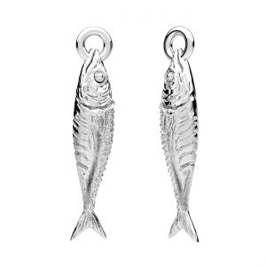 Fish pendant*sterling silver 925*ODL-01402 4,2x22,8 mm