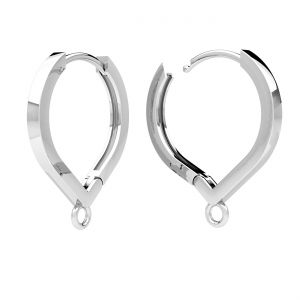 Leverback earrings, sterling silver 925*BZK ODL-01343 15x19,2 mm
