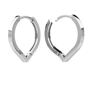 Leverback earrings, sterling silver 925*BZK ODL-01344 15x17 mm