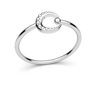Moon ring - universal size, sterling silver 925, U-RING ODL-01418 6,8x20 mm