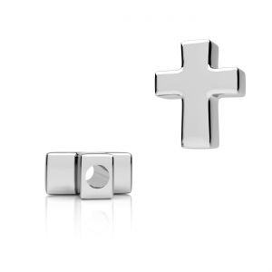Cross beads pendant*sterling silver 925*BDS OWS-00618 8x10,2 mm