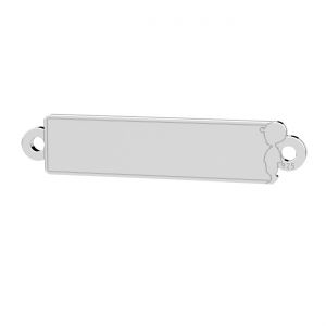 Rectangular pendant, boy, connector tag, sterling silver, LKM-3387 - 0,50 5x23,6 mm