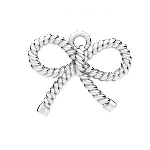 Bow pendant, sterling silver 925, ODL-01478 12,8x16,4 mm