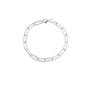 Twisted oval anchor bracelet*sterling silver 925*LRW 110 D1 17 cm