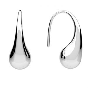 Drop earrings, sterling siver 925, KLS OWS-00764 8x21,5 mm