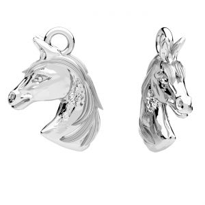 Horse pendant, sterling silver 925, ODL-01439 10,8x13,3 mm