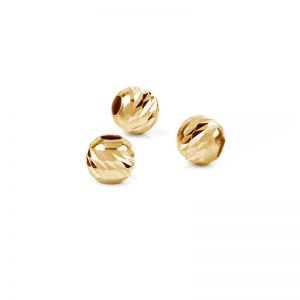 Diamond slash ball spacer 2,2mm gold 14K, DS P2LZ 2,2 F:1,0