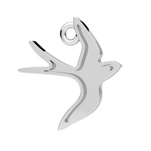 Swallow bird pendant, resin base*sterling silver*CON-1 ODL-01505 16x16 mm