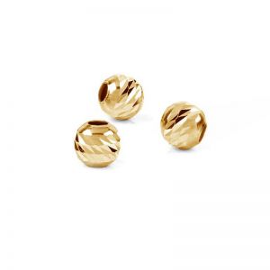 Diamond slash ball spacer 2,5mm gold 14K, DS P2LZ 2,5 F:1,2