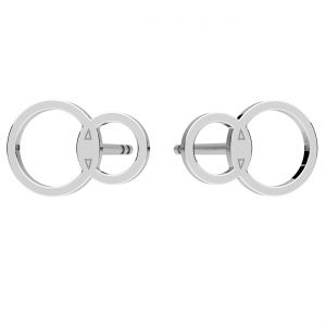 Round earrings, sterling silver 925, KLS LK-3398 - 0,50 6,3x9,5 mm L+P