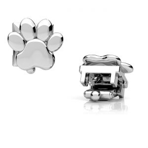 Dog paw replaceable pendant, sterling silver 925, ODL-01439 10,8x13,3 mm