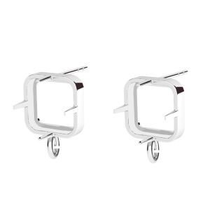 Earrings - setting for square stone GAVBARI OCEANCUT*sterling silver 925*CON-1 KLS ODL-01011 10,8x10,8 mm