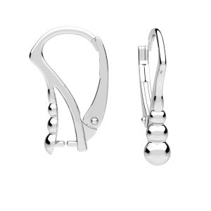 Silver leverback, sterling silver AG 925, BA 41 11x17,7 mm