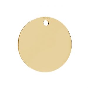 Round tag pendant*gold 585*LKZ14K-50280 - 0,50 15x15 mm