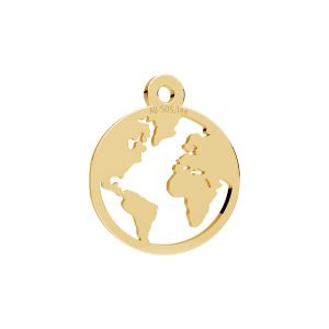 Golden Pendant Connector Openwork - Globe*gold AU 585*LKZ14K-50093 - 0,30 10x12,2 mm